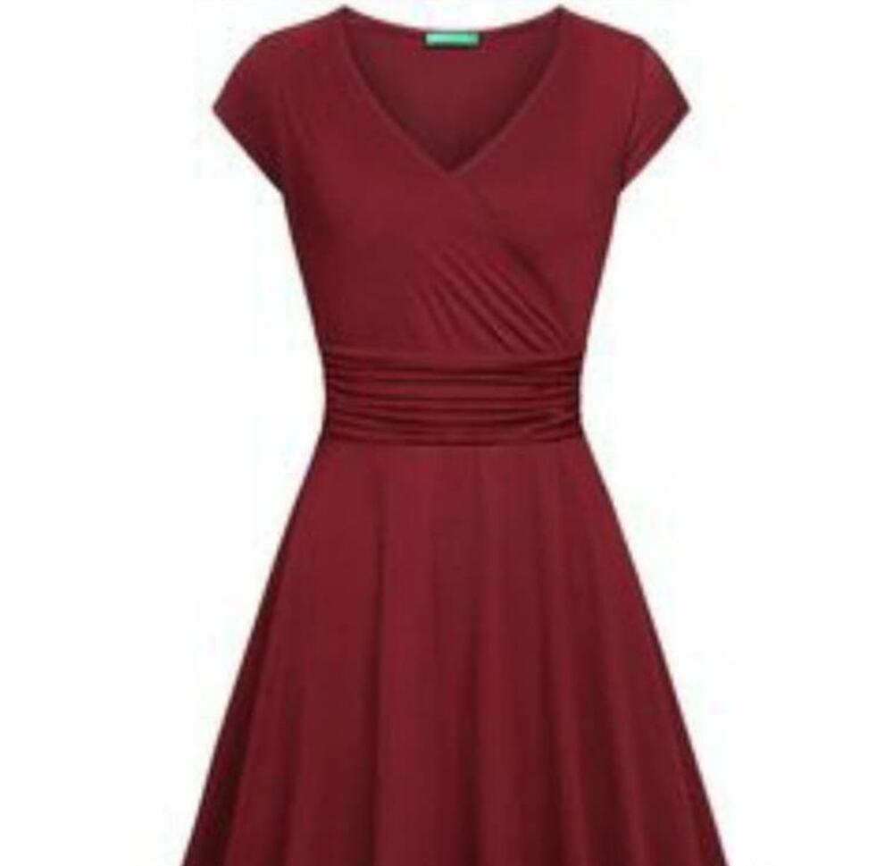 Kimmery  Dark Red Midi Dress 2XL NWOT Jersey Knit